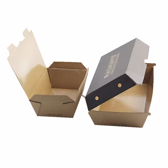 핫도그와 햄버거를 위한 일회용 식품 포장 골판지 상자
